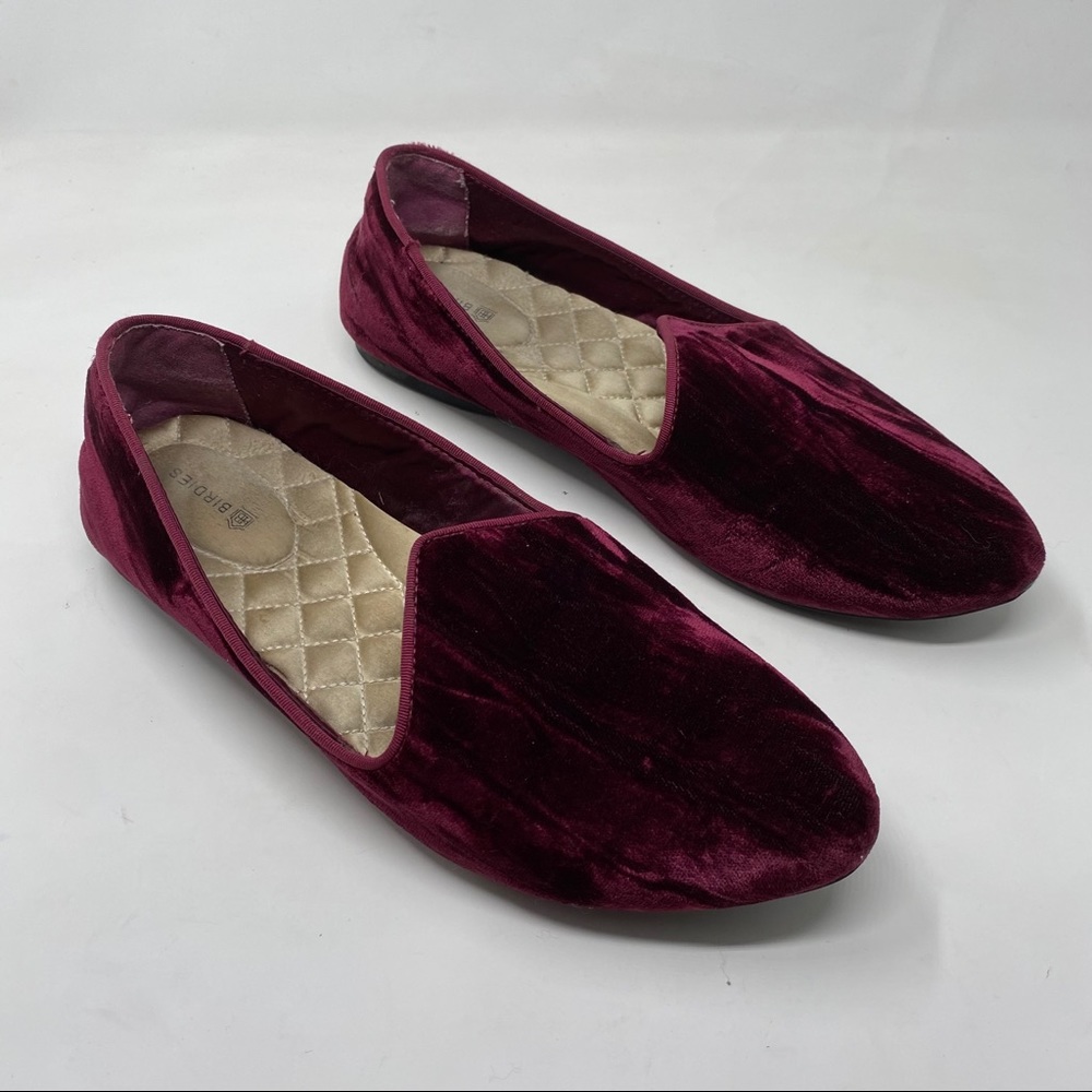 Birdies Heron Velvet Loafers Smoking Flats Shoes